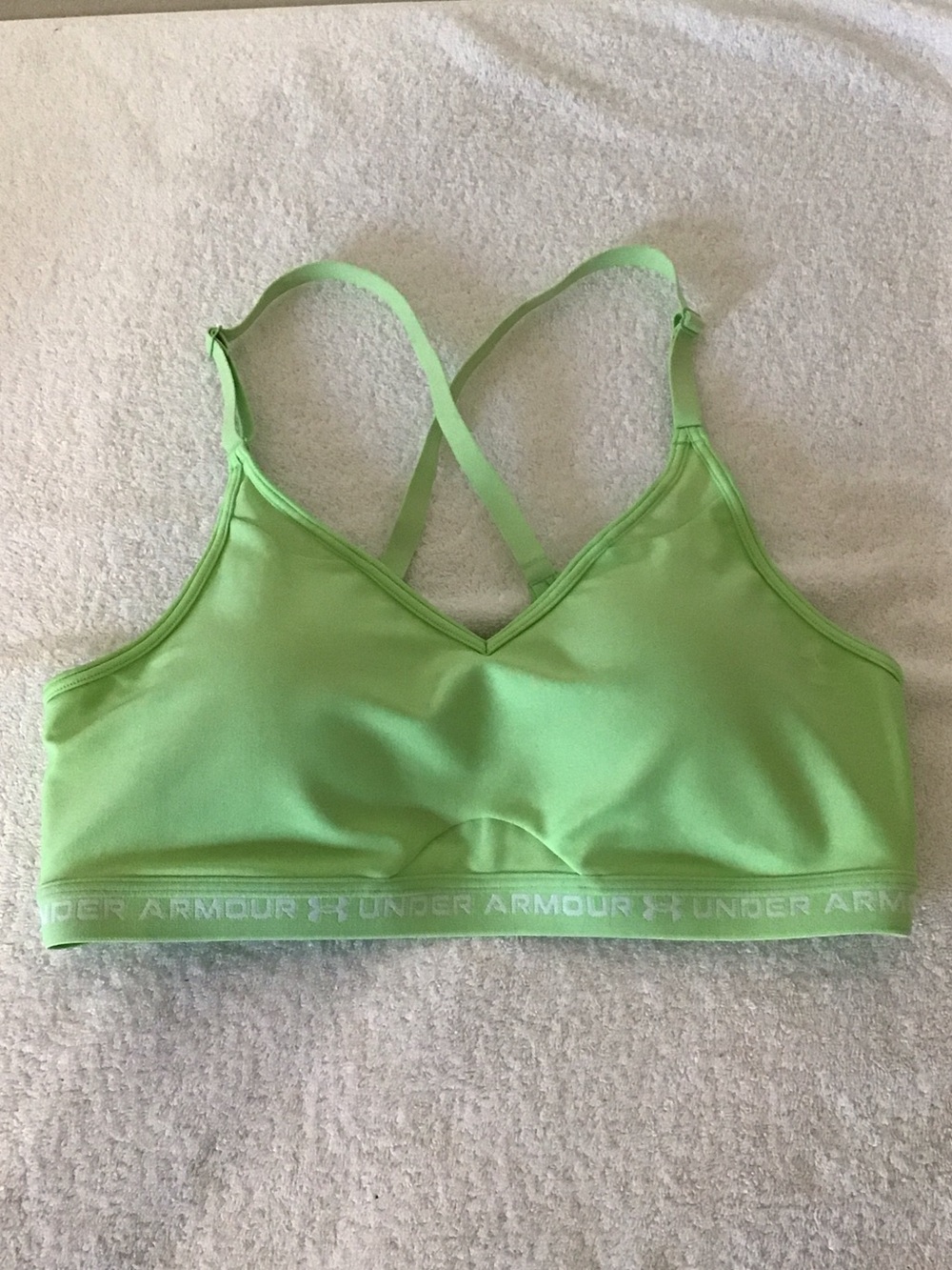 Under Armour Women's Neon Green Crisscross Sports Bra